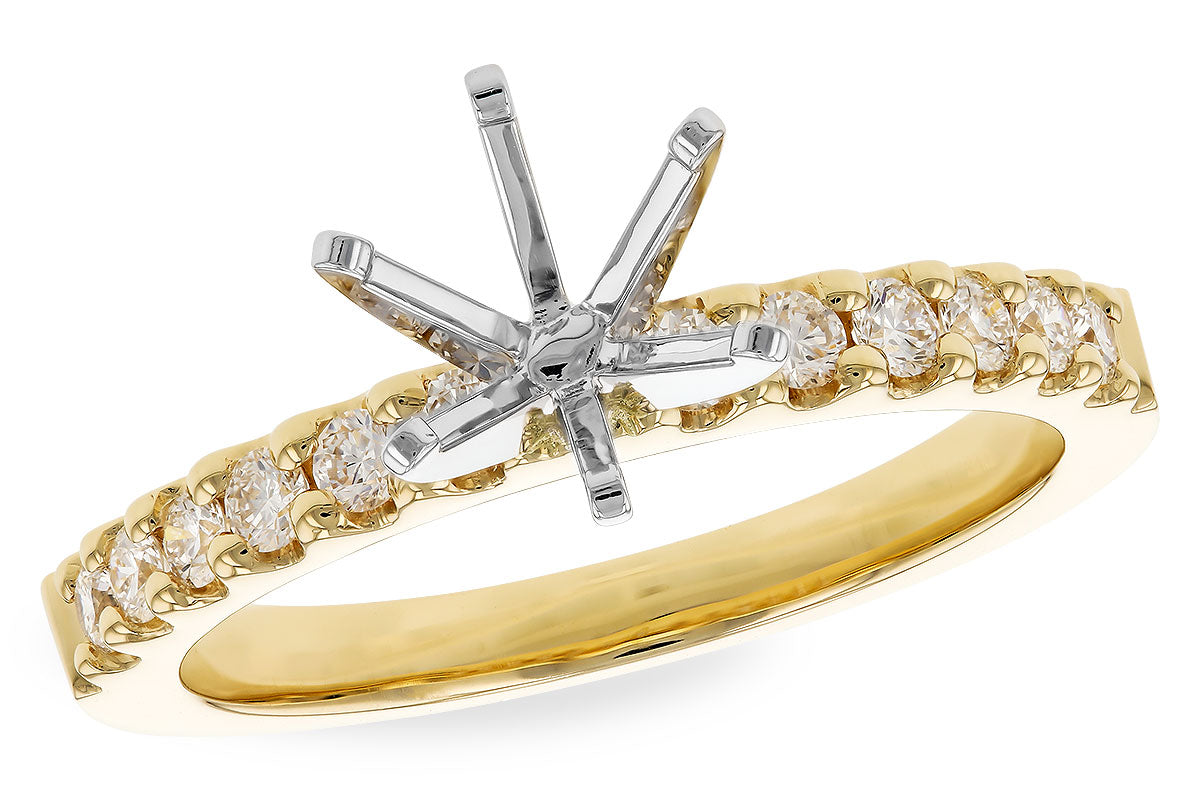 Allison Kaufman Diamond Engagement Ring Semi-Mount in 14K Yellow Gold, 0.33 ctw (L7854)