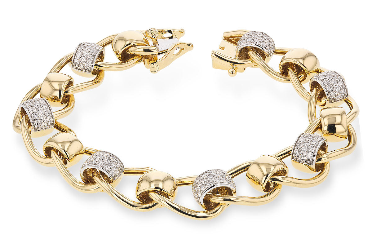 Allison Kaufman Diamond Bracelet in 14K Yellow & White Gold, 1.75 ctw