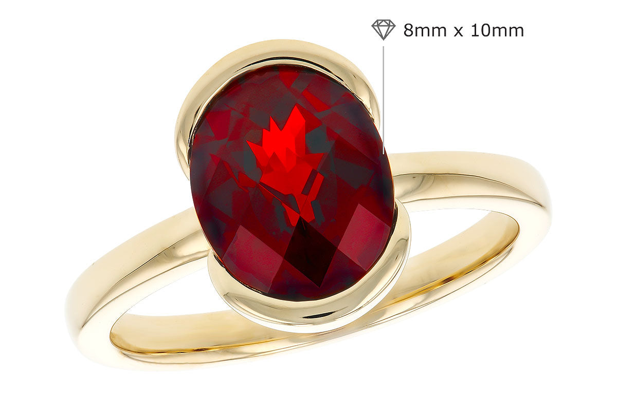 Allison Kaufman Garnet Ring in 14K Yellow Gold, 2.95 ctw, alternate view