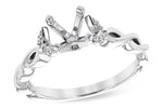 Allison Kaufman Diamond Engagement Ring Semi-Mount in 14K White Gold, 0.04 ctw (L7783)