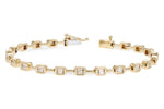 Allison Kaufman Baguette Diamond Bracelet in 14K Yellow Gold, 0.90 ctw