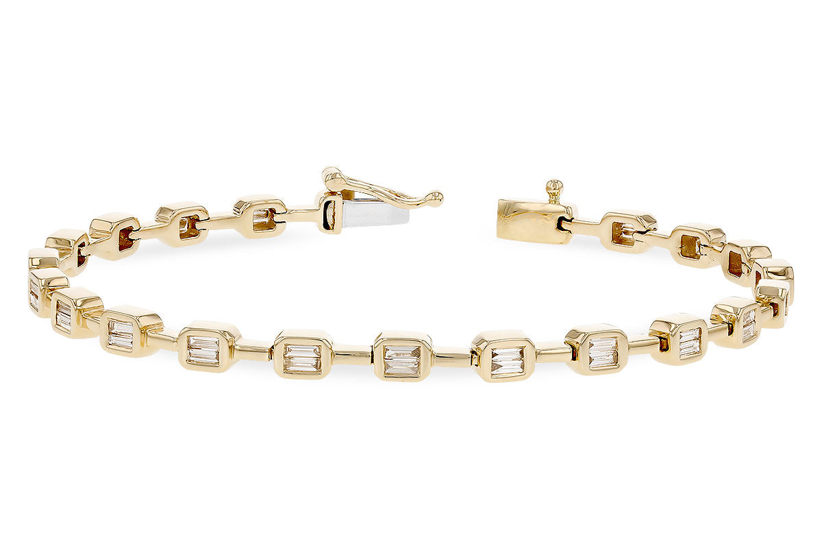 Allison Kaufman Baguette Diamond Bracelet in 14K Yellow Gold, 0.90 ctw