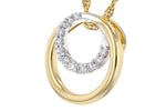 Allison Kaufman Diamond Necklace in 14K Yellow & White Gold, 0.15 ctw (N8297), alternate view