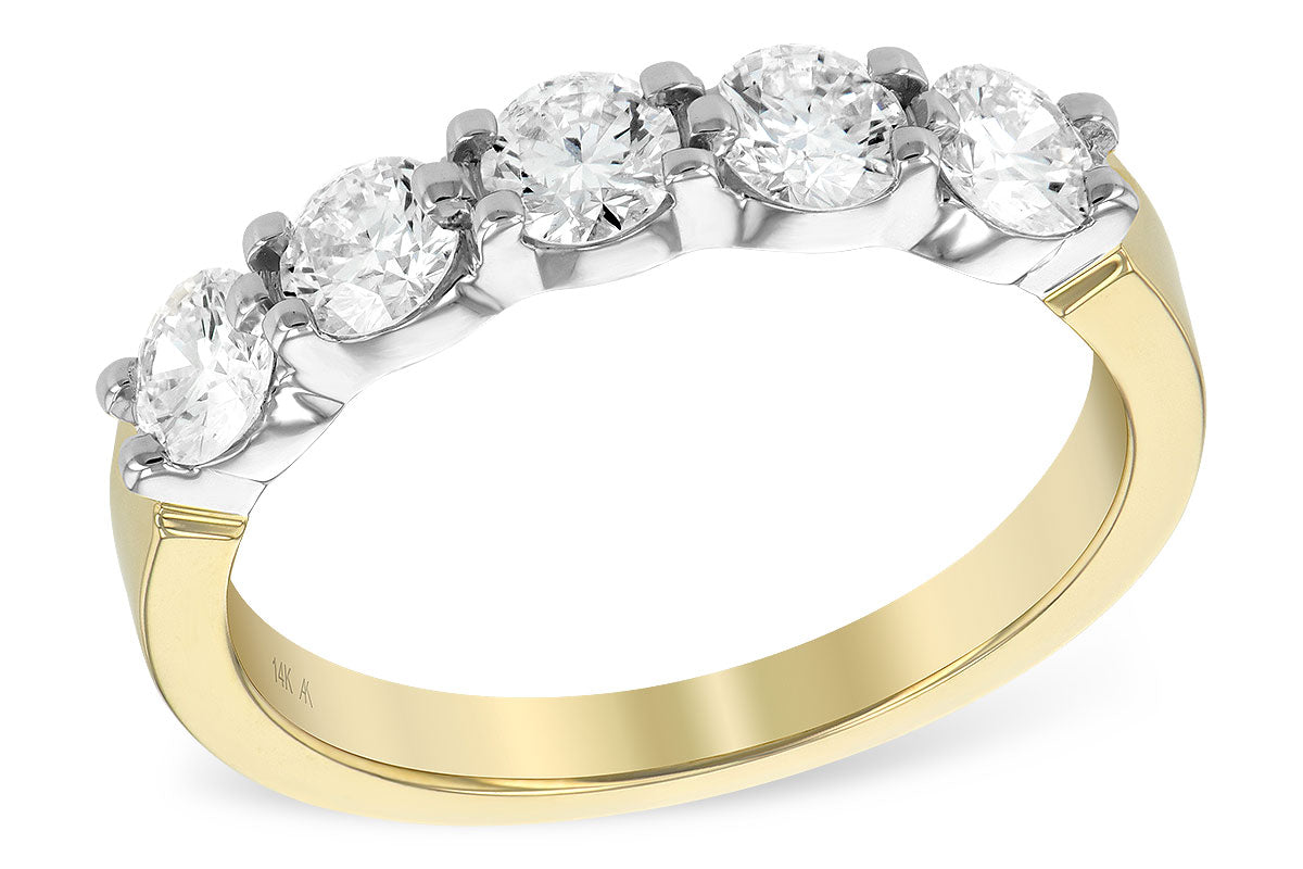 Allison Kaufman Diamond Wedding Band in 14K Yellow & White Gold, 1.00 ctw (WR125-1)