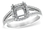 Allison Kaufman Diamond Engagement Ring Semi-Mount in 14K White Gold, 0.33 ctw (LR127-33)