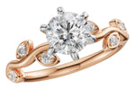 Allison Kaufman Diamond Engagement Ring Semi-Mount in 14K Rose Gold, 0.12 ctw (L7834)