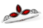 Allison Kaufman Ruby & Diamond Band Enhancer in 14K White Gold, 0.35 ctw