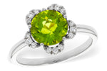 Allison Kaufman Peridot & Diamond Ring in 14K White Gold, 2.28 ctw