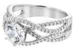Allison Kaufman Diamond Engagement Ring Semi-Mount in 14K White Gold, 0.53 ctw, alternate view
