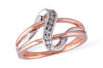 Allison Kaufman Diamond Ring in 14K Rose Gold, 0.09 ctw (D5088)