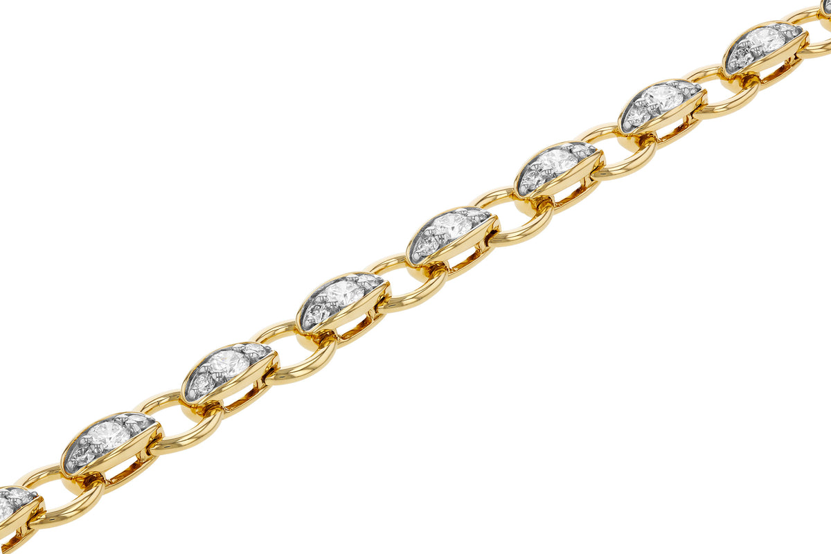 Allison Kaufman Diamond Bracelet in 14K Yellow Gold, 2.20 ctw, alternate view