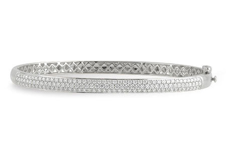 Allison Kaufman Diamond Bangle Bracelet in 14K White Gold, 1.50 ctw