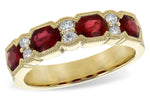 Allison Kaufman Ruby & Diamond Wedding Band in 14K Yellow Gold, 1.84 ctw