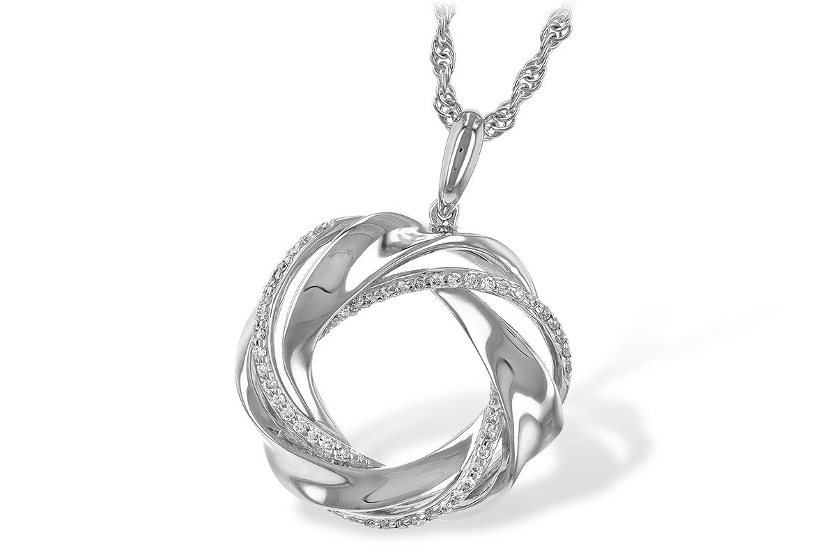 Allison Kaufman Diamond Necklace in 14K White Gold, 0.19 ctw (N8061)