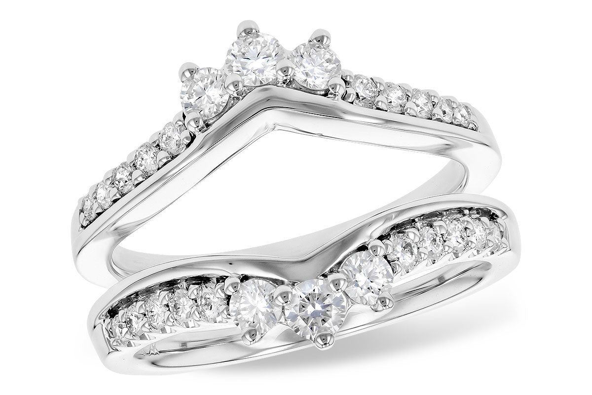 Allison Kaufman Diamond Ring Guard in 14K White Gold, 0.68 ctw