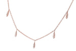Allison Kaufman Diamond Necklace in 14K Rose Gold, 0.28 ctw, alternate view