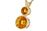 Allison Kaufman Citrine & Diamond Necklace in 14K Yellow Gold, 2.05 ctw, alternate view