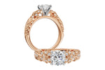 Allison Kaufman Diamond Engagement Ring Semi-Mount in 14K Rose Gold, 0.14 ctw (L7904), alternate view