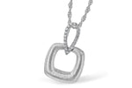 Allison Kaufman Diamond Necklace in 14K White Gold, 0.09 ctw (N8250)