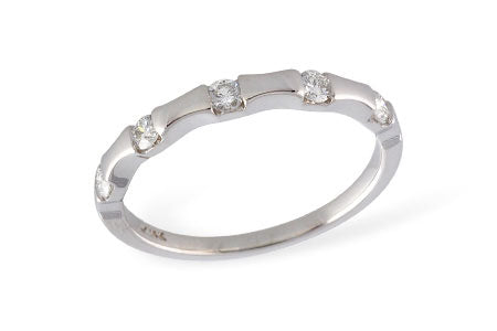 Allison Kaufman Diamond Wedding Band in 14K White Gold, 0.25 ctw (W1692)