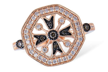 Allison Kaufman Brown Diamond Ring in 14K Rose Gold, 0.36 ctw