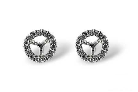 Allison Kaufman Diamond Earrings in 14K White Gold, 0.12 ctw
