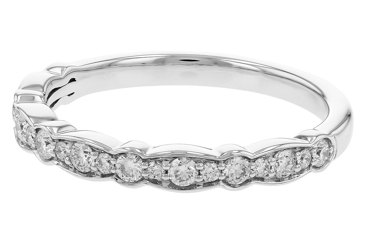 Allison Kaufman Diamond Wedding Band in 14K White Gold, 0.32 ctw (W2563), alternate view