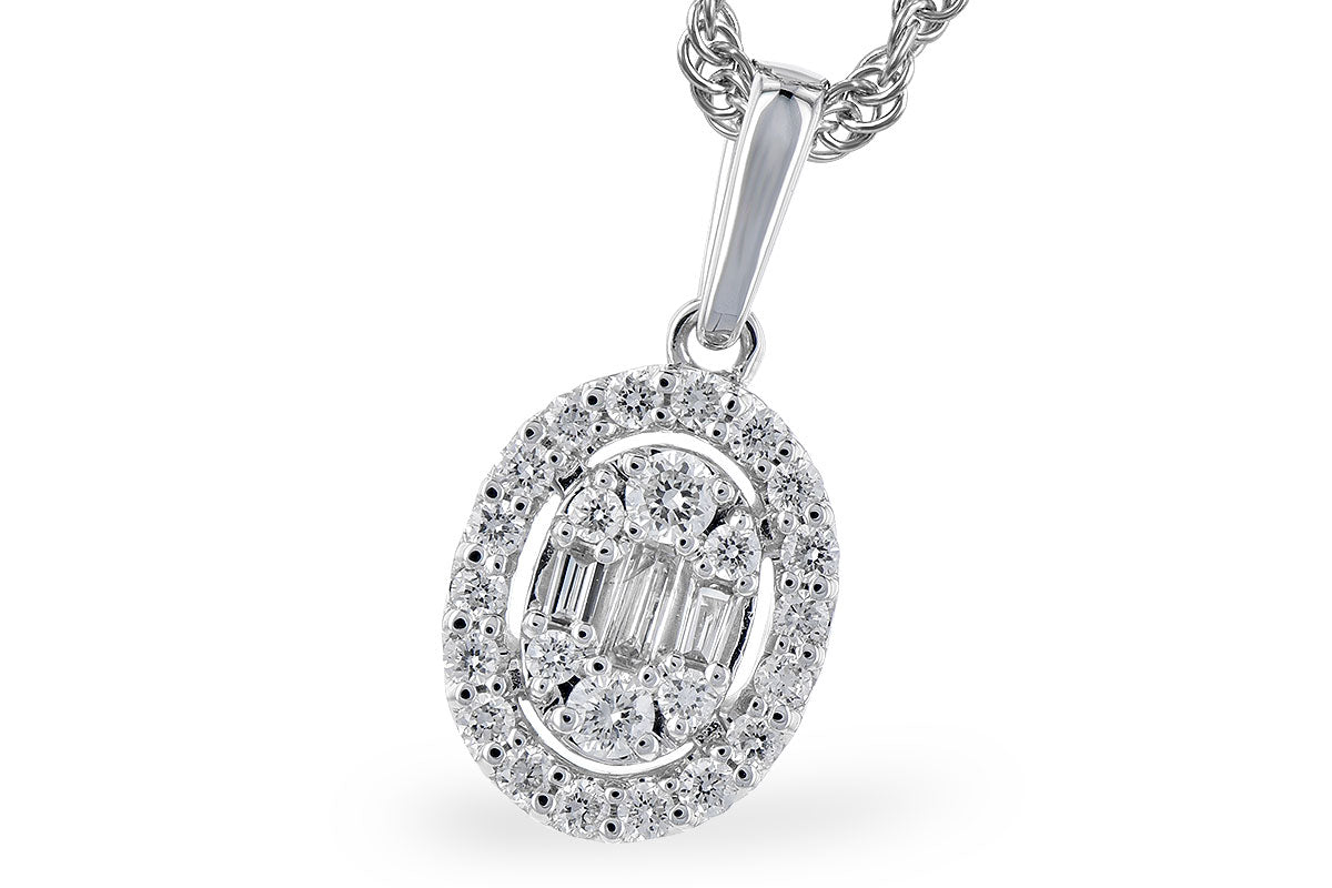 Allison Kaufman Diamond Necklace in 14K White Gold, 0.18 ctw