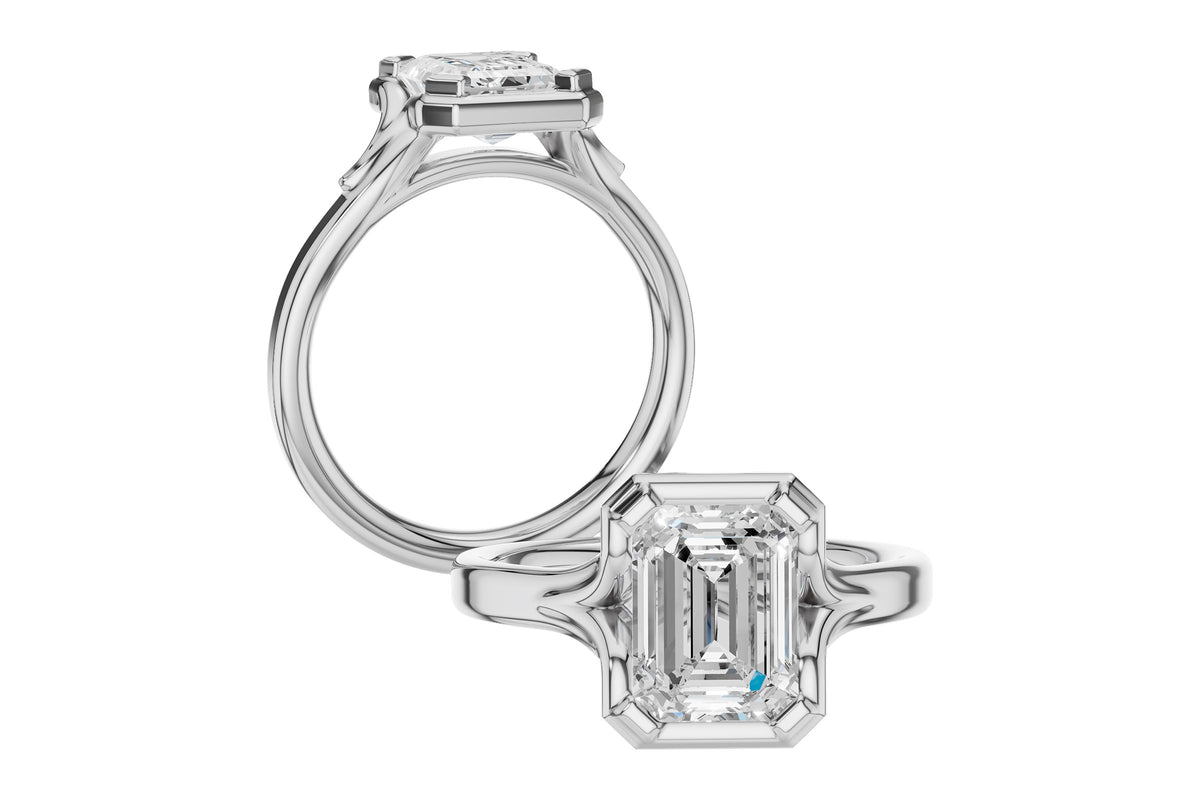 Allison Kaufman Engagement Ring Semi-Mount in 14K White Gold (L7927), alternate view