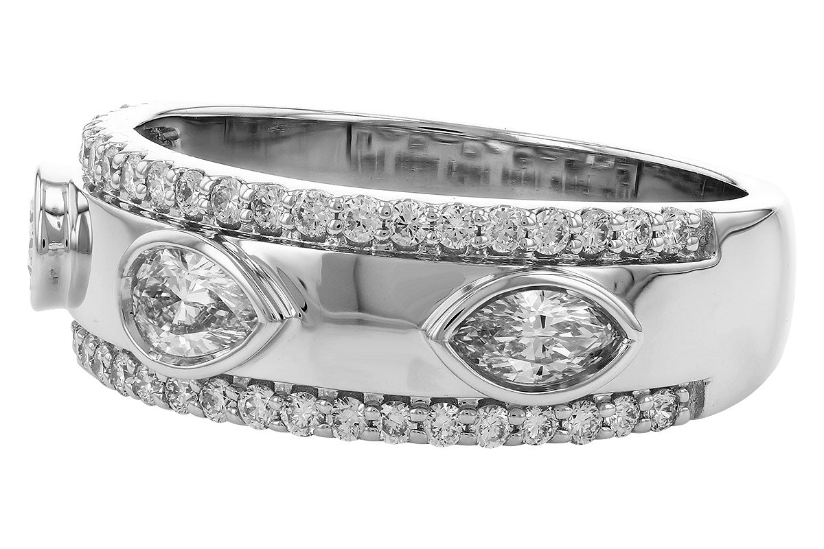 Allison Kaufman Diamond Wedding Band in 14K White Gold, 0.75 ctw (W2613), alternate view