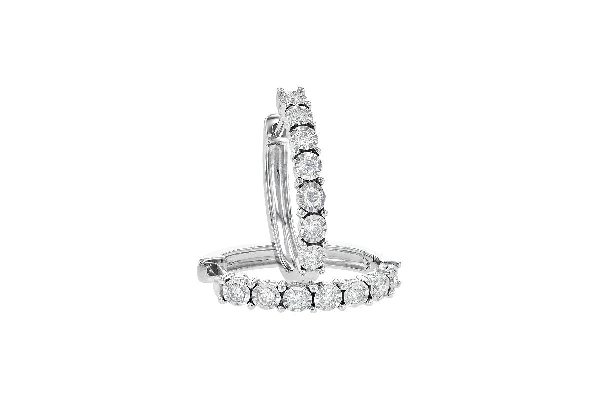 Allison Kaufman Diamond Earrings in 14K White Gold, 0.50 ctw (ER809-50), alternate view