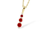 Allison Kaufman Ruby & Diamond Necklace in 14K Yellow Gold, 0.60 ctw