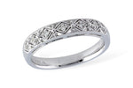 Allison Kaufman Diamond Wedding Band in 14K White Gold, 0.05 ctw (W1736)
