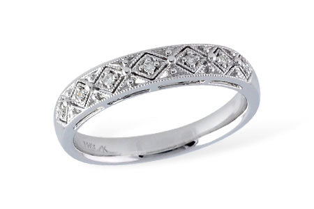 Allison Kaufman Diamond Wedding Band in 14K White Gold, 0.05 ctw (W1736)