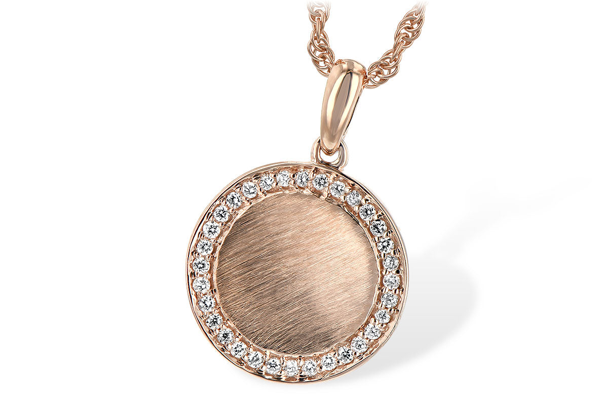 Allison Kaufman Diamond Necklace in 14K Rose Gold, 0.12 ctw