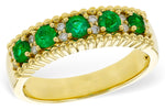 Allison Kaufman Emerald & Diamond Wedding Band in 14K Yellow Gold, 0.60 ctw