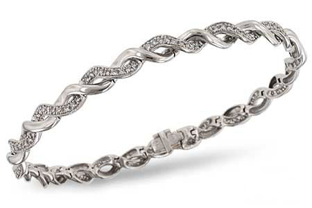 Allison Kaufman Diamond Bracelet in 14K White Gold, 1.01 ctw