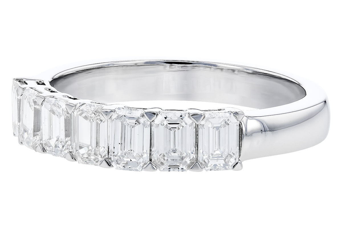 Allison Kaufman Fancy-Cut Diamond Wedding Band in 14K White Gold, 1.33 ctw, alternate view