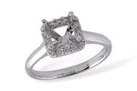 Allison Kaufman Diamond Engagement Ring Semi-Mount in 14K White Gold, 0.21 ctw (LR107-21)