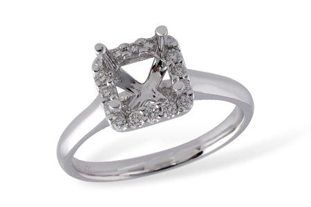 Allison Kaufman Diamond Engagement Ring Semi-Mount in 14K White Gold, 0.21 ctw (LR107-21)