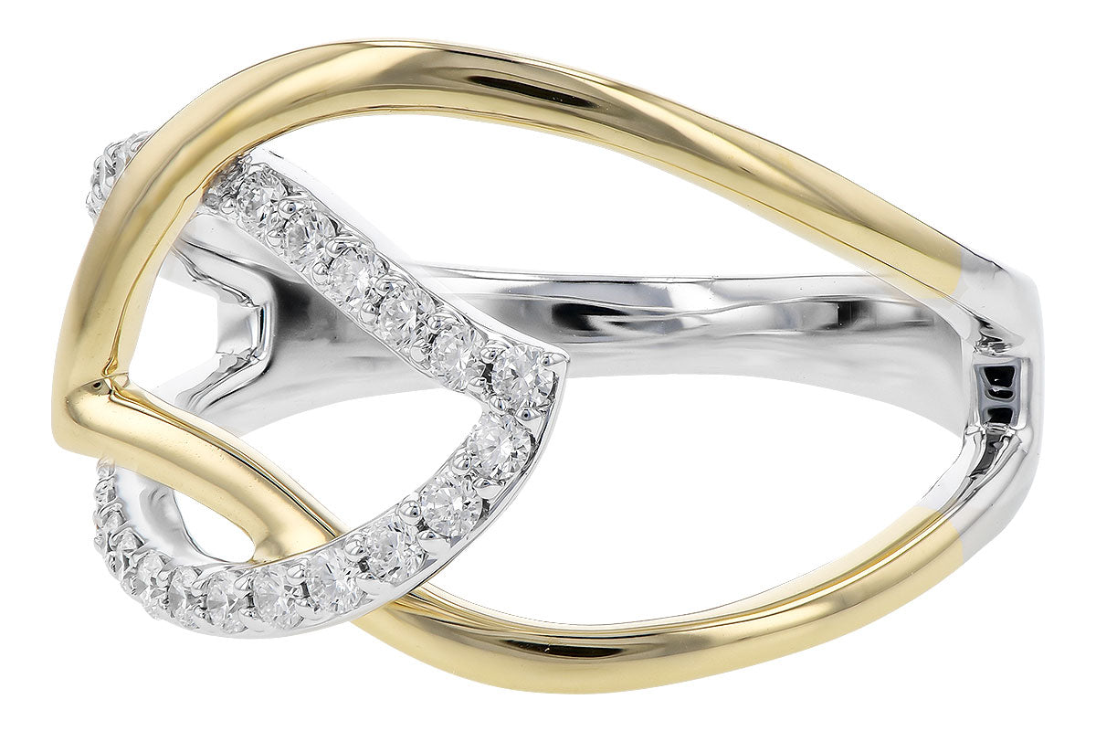 Allison Kaufman Diamond Ring in 14K Yellow & White Gold, 0.25 ctw (D5850), alternate view