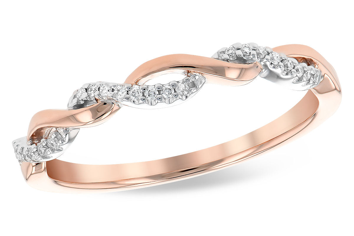 Allison Kaufman Diamond Wedding Band in 14K Rose Gold, 0.07 ctw (W2394)