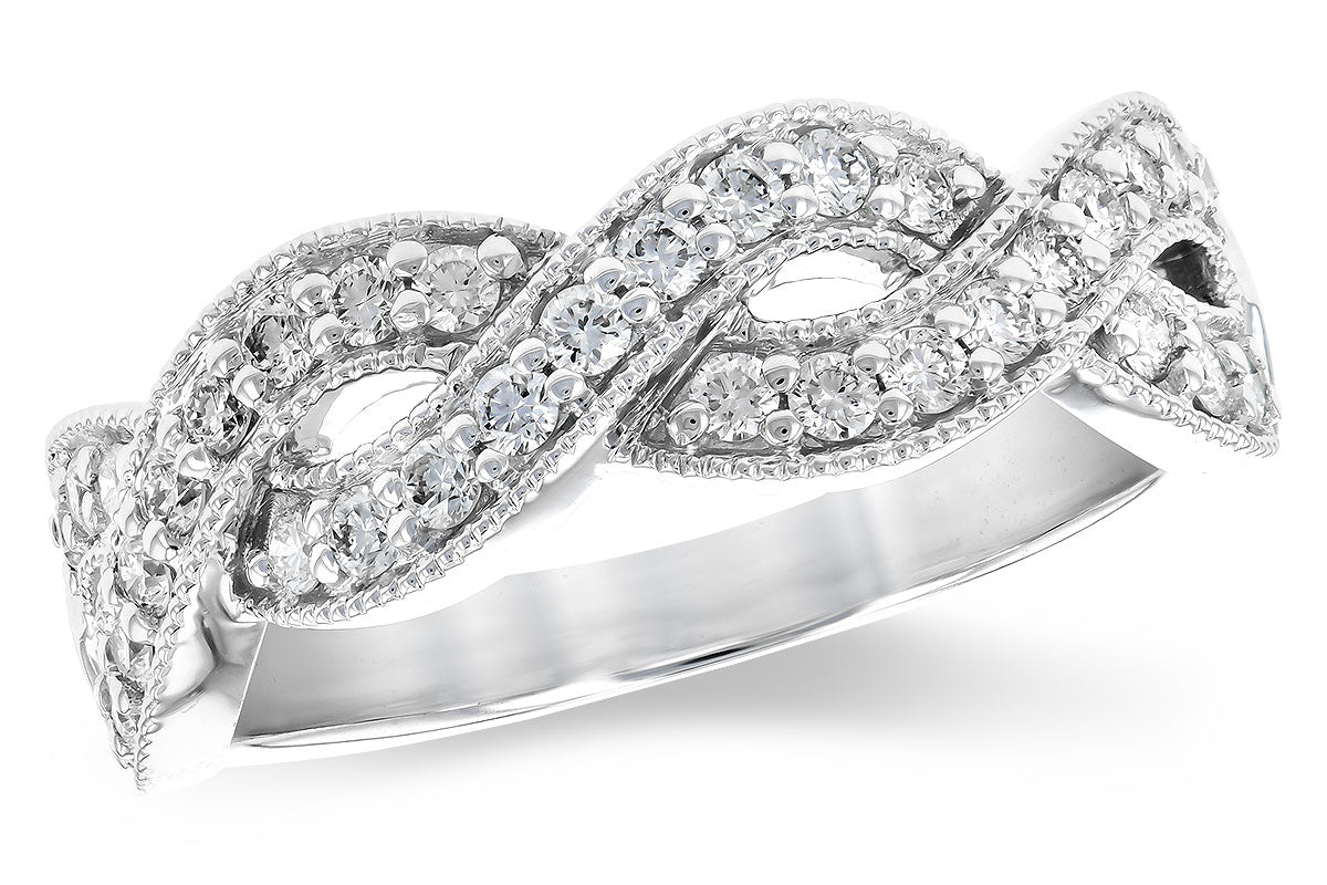 Allison Kaufman Diamond Wedding Band in 14K White Gold, 0.50 ctw (WR837-50)