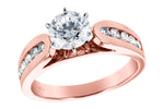 Allison Kaufman Diamond Engagement Ring Semi-Mount in 14K Rose Gold, 0.34 ctw (L7533)