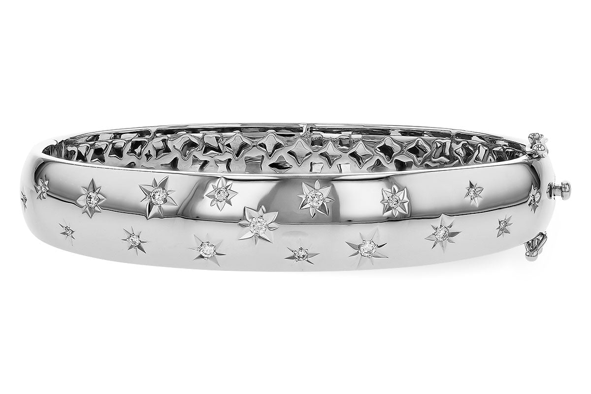 Allison Kaufman Diamond Bangle Bracelet in 14K White Gold, 0.30 ctw