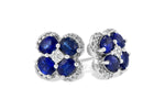 Allison Kaufman Sapphire & Diamond Earrings in 14K White Gold, 1.80 ctw