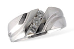 Allison Kaufman Diamond Men's Wedding Band in 14K White Gold, 0.33 ctw