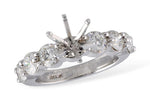 Allison Kaufman Diamond Engagement Ring Semi-Mount in 14K White Gold, 1.70 ctw