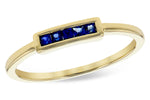 Allison Kaufman Sapphire Ring in 14K Yellow Gold, 0.14 ctw