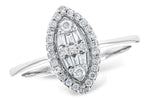 Allison Kaufman Diamond Ring in 14K White Gold, 0.25 ctw (D5848)